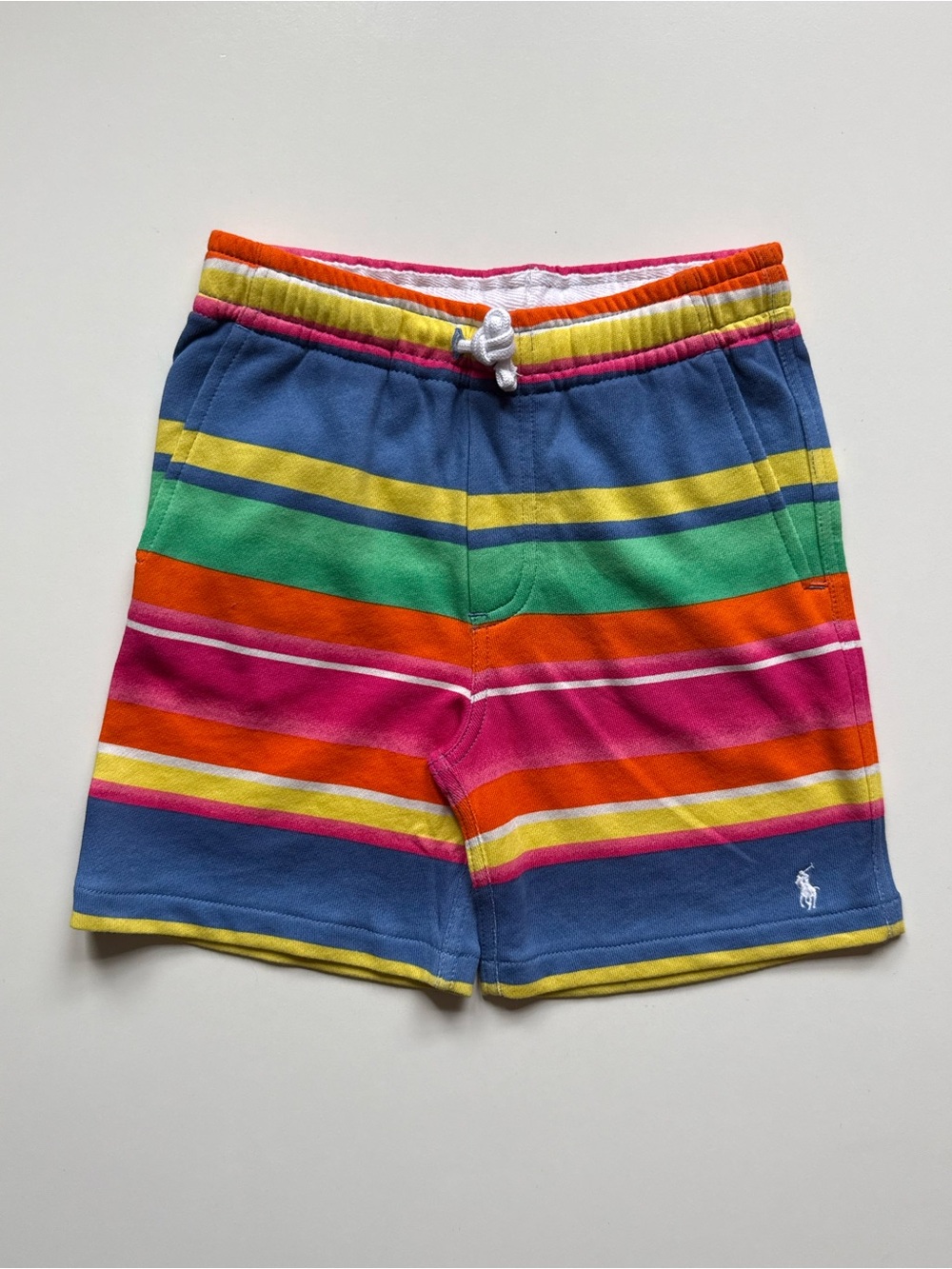 Ralph Lauren Boys Striped Spa Terry Shorts - Size 6